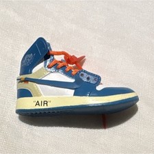 Sneaker Shoe Key Chain Charm, Blue White Oran...