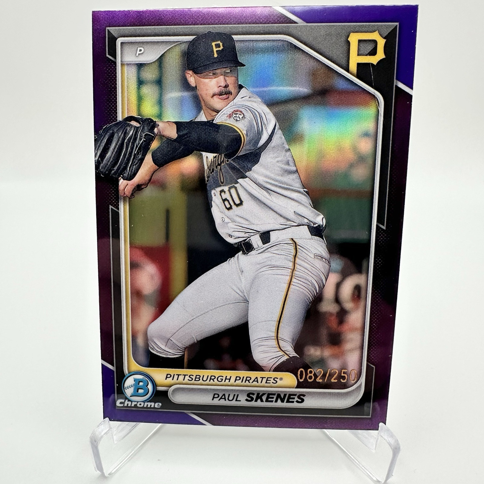 2024 Bowman - Chrome Prospects Purple Refractor #BCP-125 Paul Skenes /250