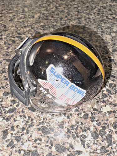 Casco Pittsburgh Steelers Riddell Pocket Pro plastica cromata Super Bowl 13 NFL - Foto 4 di 12