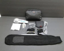 TUMI For Delta Air Lines Black Fabric Toiletry Amenity Travel Kit Bag