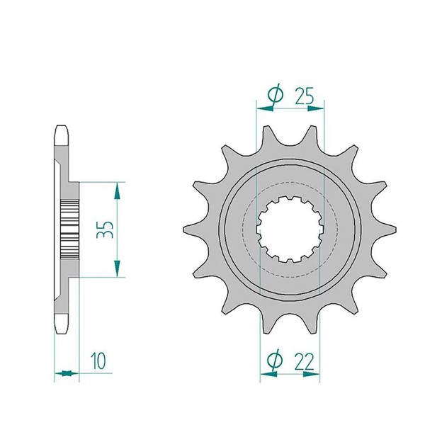 Afam Ritzel #520 14 ZäHne (FüR: MV Agusta F4 750 Brutale S Oro F4 03-04 )-image