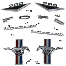 Emblem Kit Pin-On Mustang Coupe/ Convertible 289 1965-1966