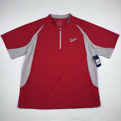 Wire2Wire Men's Cage Jacket Baseball Extra Large 1/4 Zip Short Sleeve Red NWT