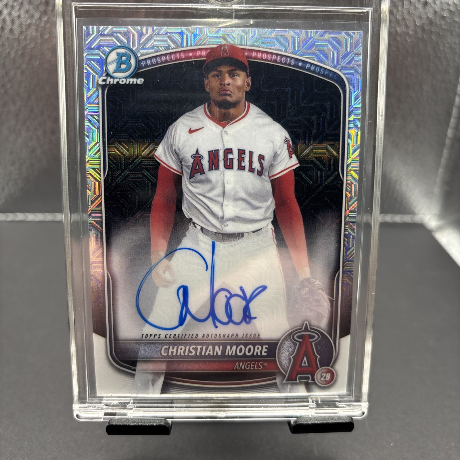 2025 Bowman Chrome Mega Box CHRISTIAN MOORE Mojo Refractor Auto