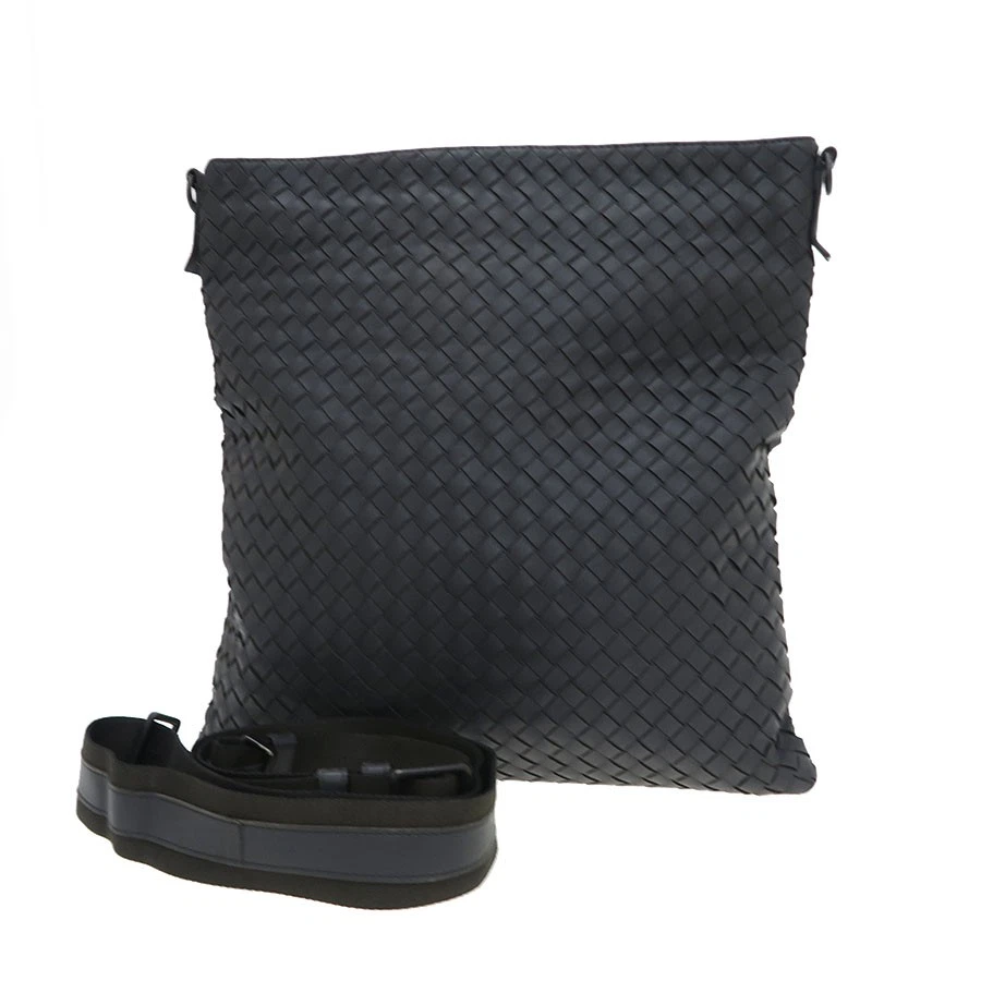 Bottega Veneta — Bottega Veneta Intrecciato Large Leather Gray Shoulder Bag #SAB16069