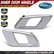 2x Left Right Inner Door Handle Chrome for Ford Ranger ET Everest Mazda BT-50 