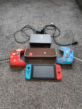 Nintendo Switch 32 GB Console Neon Blue and Red including two wired controllers