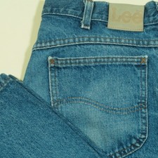 Vintage 1980s Lee Jeans Mens 36 Blue Regular Straight Fit Denim