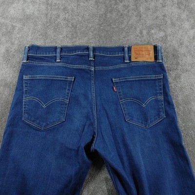 Levis 504 Jeans Herren W40 L32 Blau Regular Straight Stretch Dark Wash Denim