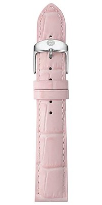 Michele 16 mm Country Rose Pink Lederarmband mit Schließe MS16AA830683