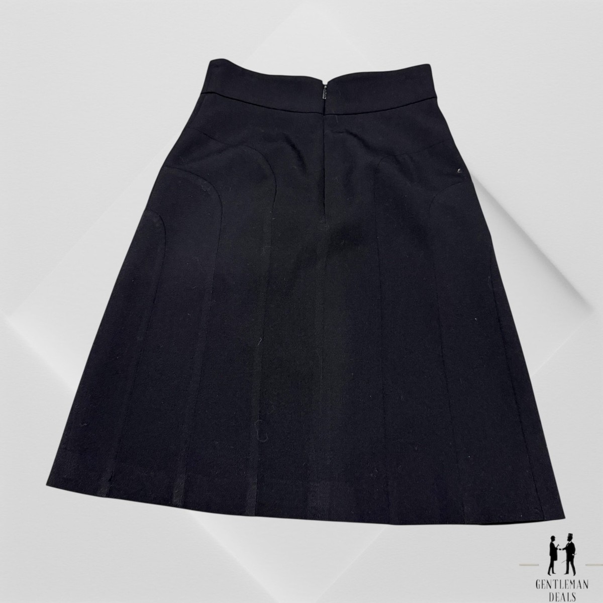 GUCCI Gucci High Waist Black A line Skirt IT38 AU 6 Cotton Blend Made In Italy View 2