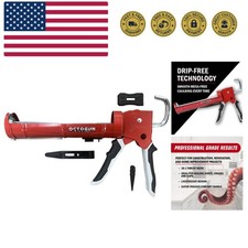 Pro Drip-Free Hex Rod Cradle Caulk Gun with Gator Trigger Comfort Grip, 1/10 ...