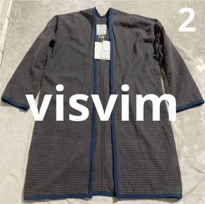 visvim SANJURO Indigo Check Coat Hankyu Limited Linen Cotton Size 2 #FE ADB