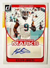 2024 Donruss Kelvin Joseph AUTO Card Signature Marks Dolphins Chiefs Star!