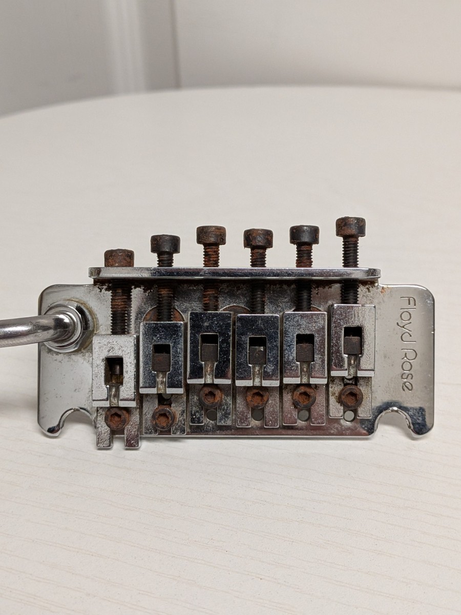 Vintage 1980's Floyd Rose Non-Fine Tuner Tremolo Chrome Guitar