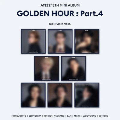 ATEEZ GOLDEN HOUR:PART.4 13th Mini Album DIGIPACK Ver/CD+Buch+Karte+Poster+GIFT