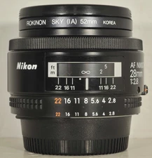 Nikon AF Nikkor 28mm f2.8 Autofocus Lens for Nikon F Mount