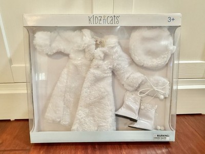 NEW Kidz N Cats Doll Outfit Clothes Winter Collection White Fur New In Box