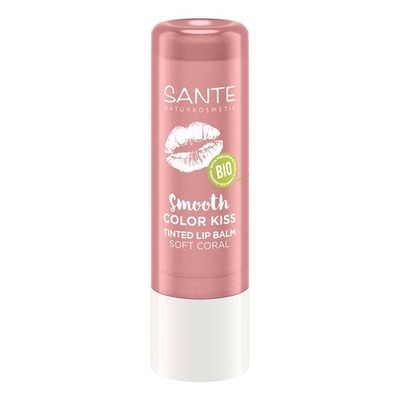 Smooth Color Kiss Tinted Lip Balm - 01 soft coral 4,8g | SANTE