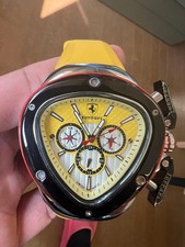 Orologio Ferrari Automatico Triangolo Quadrante Giallo 100m WR Acciaio Inox Usato Da J