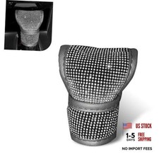 Bling Shift Knob Cover, Auto Gear Shift Cover with Crystal Glitter Bling White