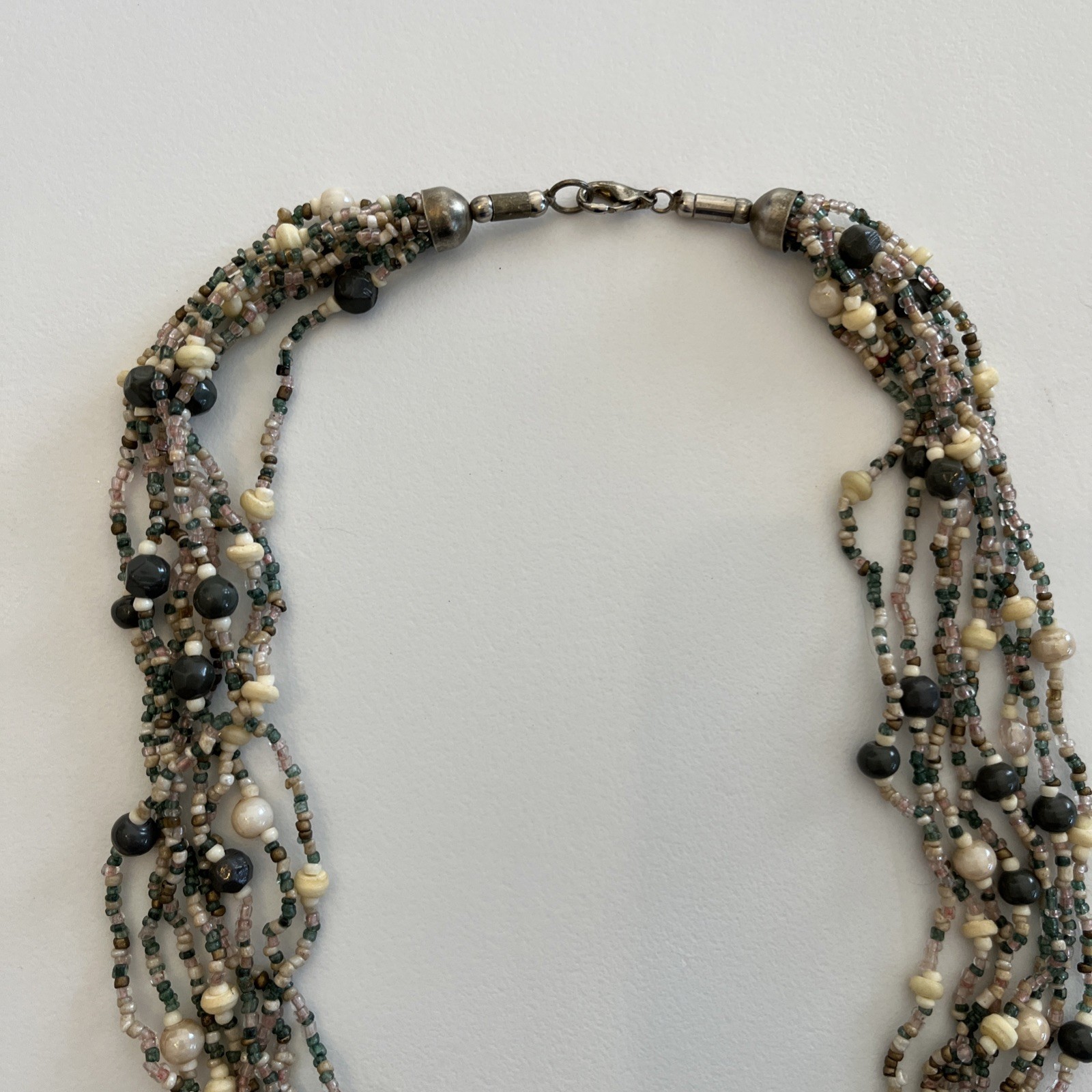 Vintage Multi-Strand Statement Bead Necklace Chun… - image 5