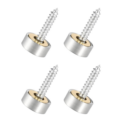 4 Stück 12mm Spiegel Schrauben Polierte Edelstahl Dekorative Kappen Abdeckung Ve
