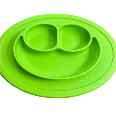 Green Ezpz Ez Pz Green Toddler Plate Bowl Silicone Suction Feeding