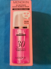MENOKIN 30 Seconds Quick Bubble Mask PDRN + NAD Rose Hydrating 95ml - Brand New