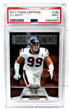 2011 Certified New Generation J.J. WATT  Football Card /999 PSA 9 MINT