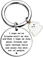 Humorous Best Friend Keychains - Unique Birthday Holiday Gifts for Women