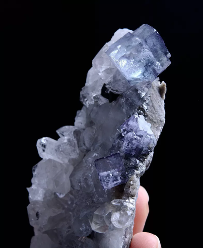 80g Natural Purple Fluorite Crystal Cluster Mineral Specimen/YaoGangXian China - Picture 9 of 12