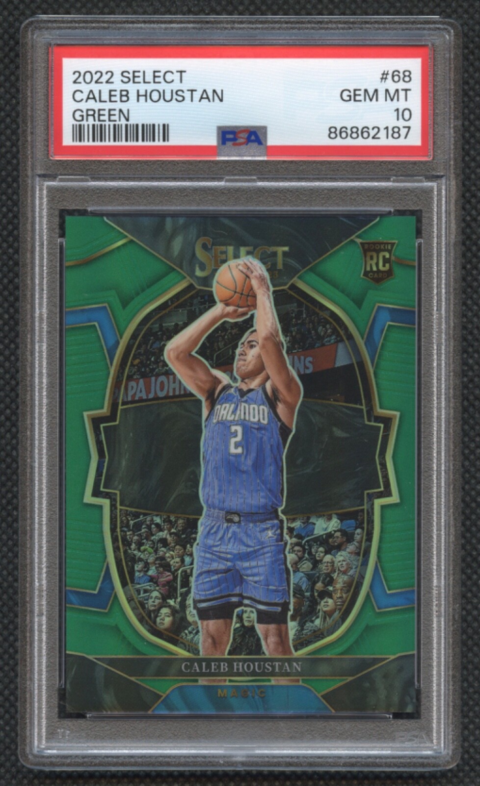 2022-23 Panini Select Caleb Houstan Rookie 1/5 Green PSA 10 Gem Mint Pop 2