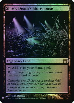 mtg magic shizo, death's storehouse FOIL ENGLISH shizo the reserve of death MB