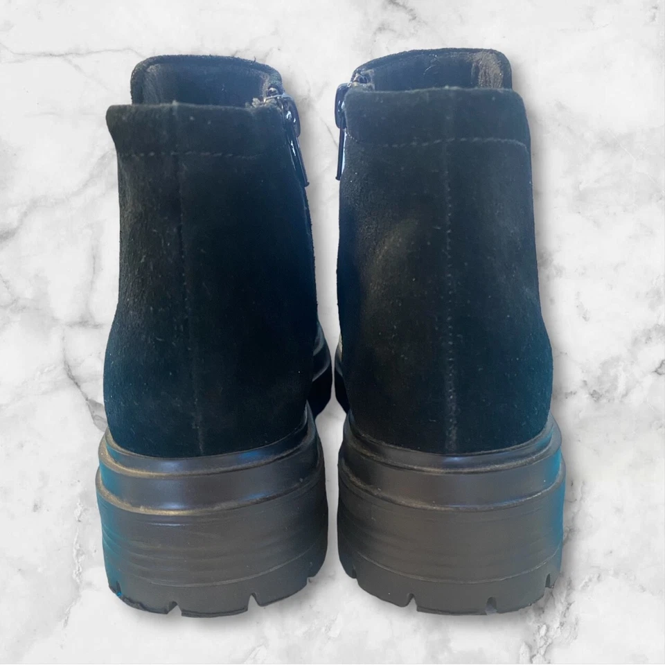 NUEVAS BOTAS VANELI Zilla negras gamuza impermeables cremallera lateral gruesas para mujer talla 6,5” Foto 3 de 4