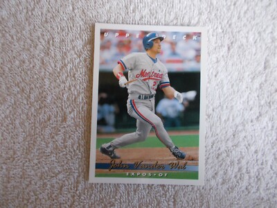 Upper Deck MLB 1993 ''JOHN VANDER WAL'' #619 Montreal Expos Trading Card n31