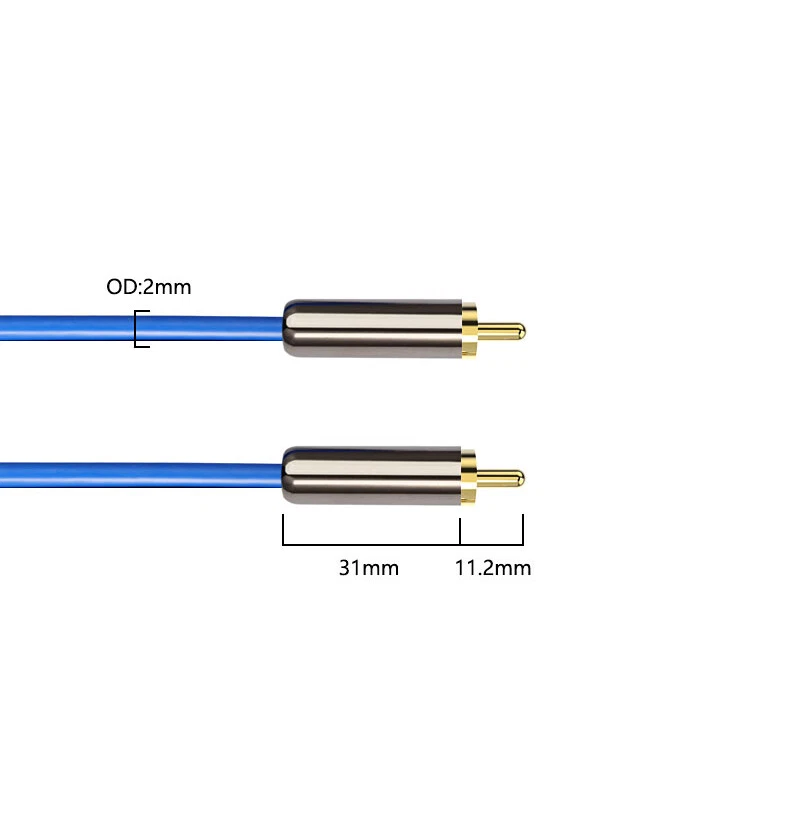 6.35mm 1/4 inch Stereo Jack Plugs to Twin RCA Phono Plugs Audio Cable 0.75m-30m - Image 2 of 4