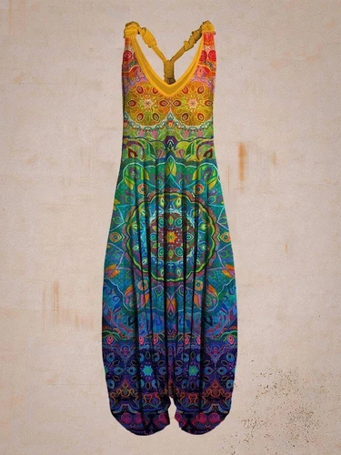 Women's Vintage Sleeveless Jumpsuit Wide Leg Jumpsuit One Piece Harem Pants *//1 - Bild 33 von 44