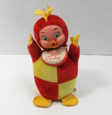 VINTAGE GUND GUNDERFUL CREATION ROLY POLY RUBBER FACE CHICKEN HAPPY EASTER 9''