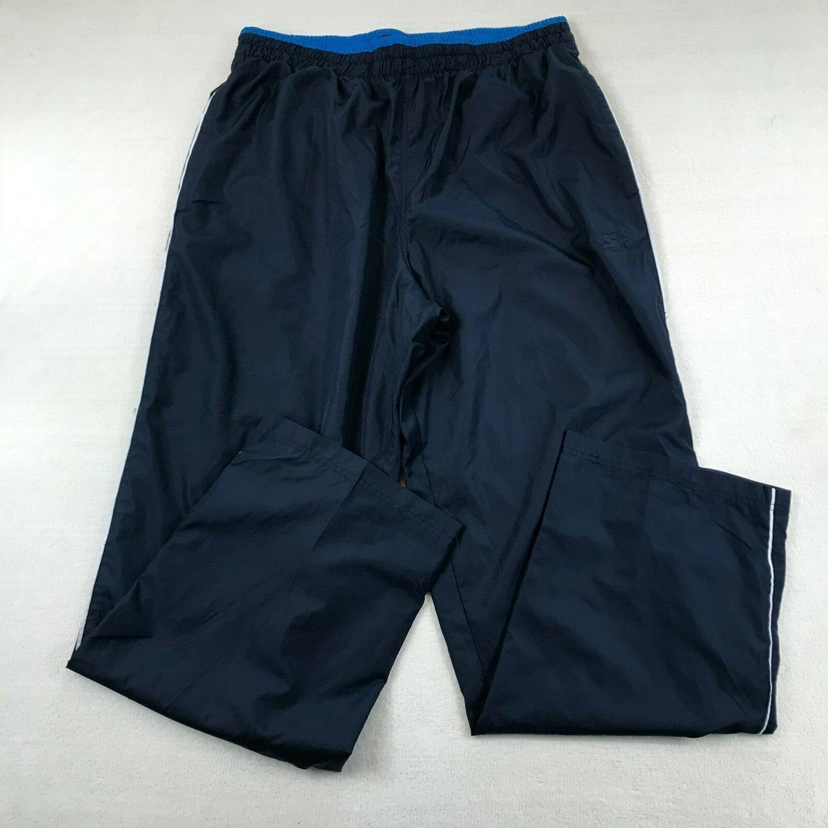 Starter Warm Up Training Track Pants Navy w/ White Stripe Men