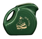 Fiesta ®️JADE Green Mini Disk Pitcher 5 Oz w/  Gold 2023 Dancing Lady 55th Color