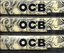 OCB SOLAIRE KING SIZE SLIM CIGARETTE ROLLING PAPERS AND TIPS 3 PACK 96 LEAVES