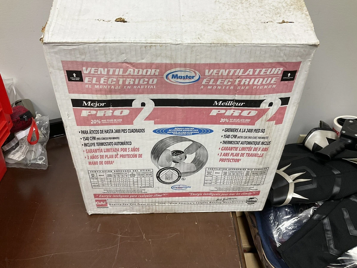 Master Flow Vents 1540 CFM Power Gable Mount Vent in Mill Silver PG2 | eBay