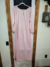 vintage woman's pinksheer carriage court by sears night gown one size fits all