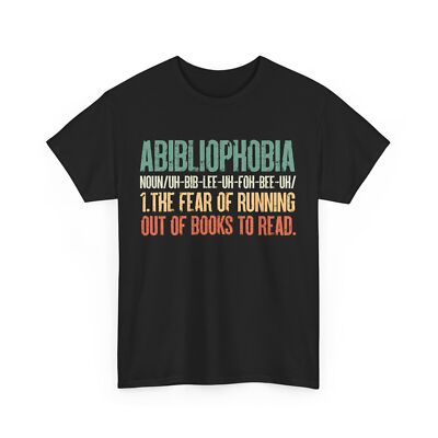 HOT Abibliophobia Definition Shirt, Books Reading Lovers Bookish Funny Shirt