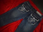 Rock Revival Jeans Slim Boot Rhinestone Bling Flap Pockets Ava Womens  29 — photo 6