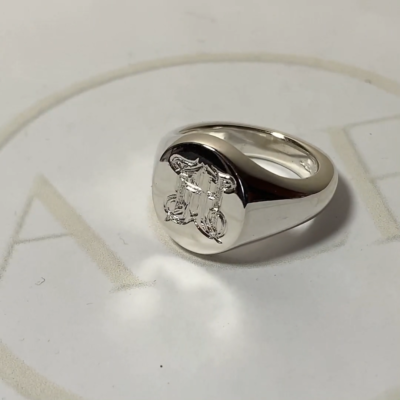 Orecchini monogramma in argento sterling: gioielli con iniziali personalizzate - Italia Orecchini monogramma in argento sterling: gioielli con iniziali personalizzate - Italia