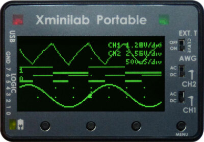 XMEGA Xminilab Oscilloscope, Logic Analyzer, Waveform Generator, Sniffer, FFT
