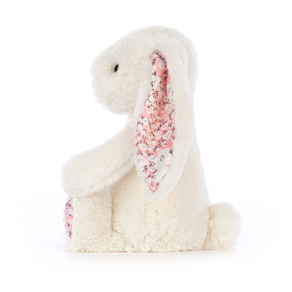 Blossom Cherry Bunny White Bashful Ear Rabbit Plush Soft Stuffed