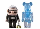 100% BEARBRICK KUBRICK  MEDICOM DISNEY UP CARL 2 PCS FIGURE SET NEW LIMITED